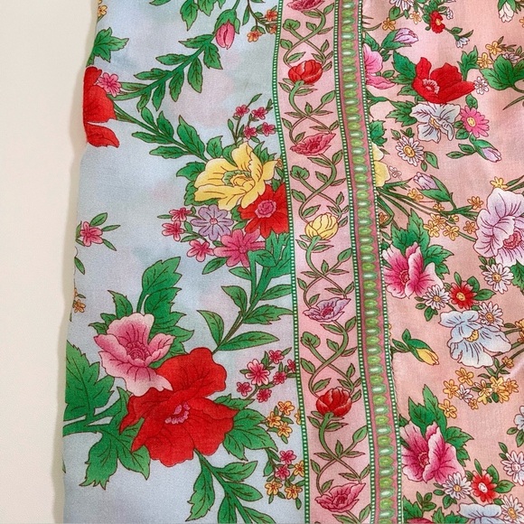 Tulle & Batiste Hosannah Culottes Floral Wide Leg Boho Ankle Pant Lotus M / L - Picture 13 of 16